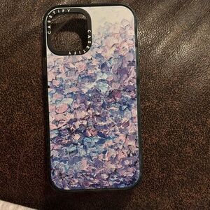Casetify Artistic Blue and Purple iPhone Case
